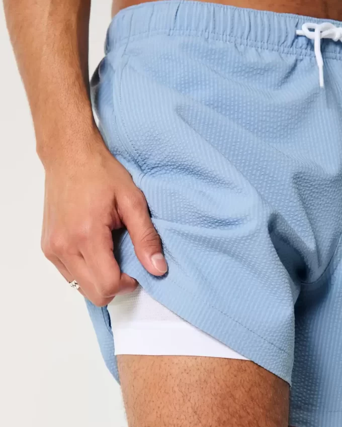 Μαγιό Mid-thigh Seersucker Volley