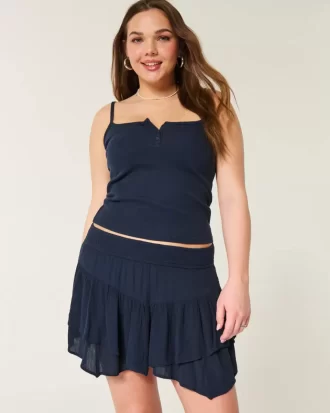 Mini Skort με ασύμμετρο στρίφωμα