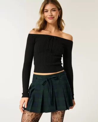 Ψηλόμεσο Mini Skort με πλισέ