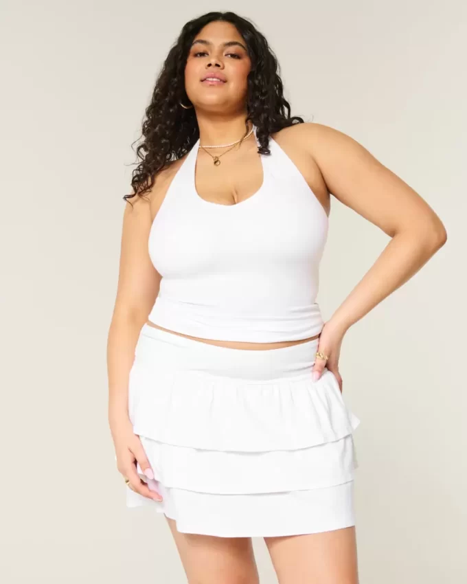 Mini Skort πλεκτό βολάν