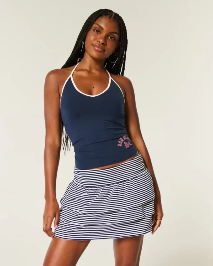Mini Skort πλεκτό βολάν