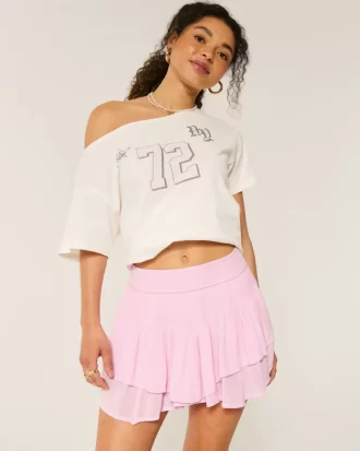 Mini Skort με ασύμμετρο στρίφωμα