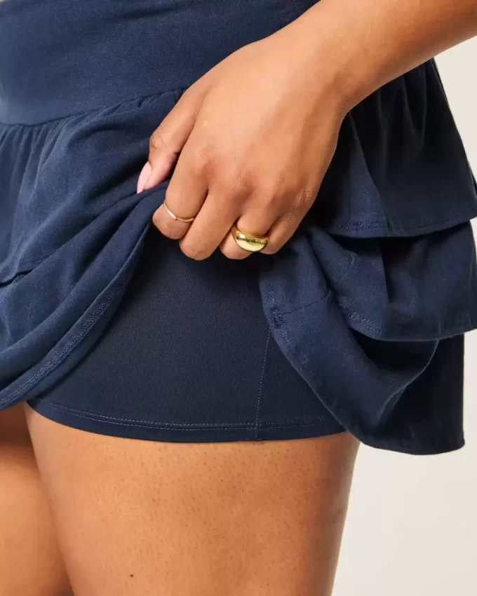 Mini Skort πλεκτό βολάν