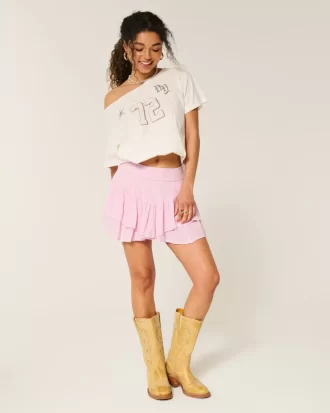 Mini Skort με ασύμμετρο στρίφωμα