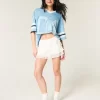 Mini Skort με δαντέλα-σιφόν Mini Skort με δαντέλα-σιφόν