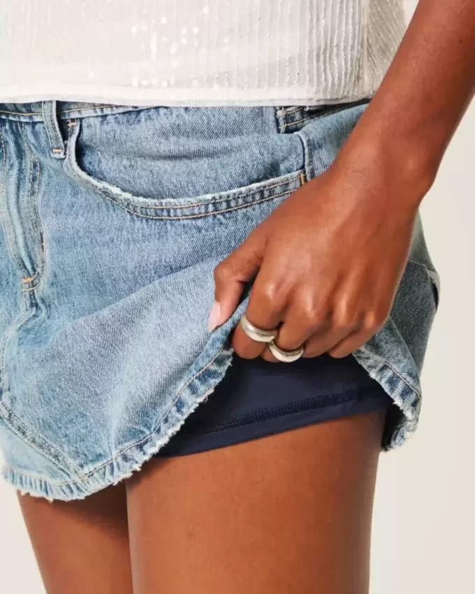Χαμηλό τζιν Mini Skort