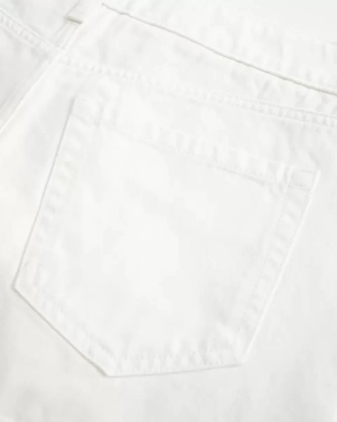 Χαμηλό ψηλό λευκό τζιν Mini Skort Χαμηλό ψηλό λευκό τζιν Mini Skort