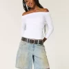 Χαμηλό ύψος φιμέ Mud Wash Baggy Jort Χαμηλό ύψος φιμέ Mud Wash Baggy Jort