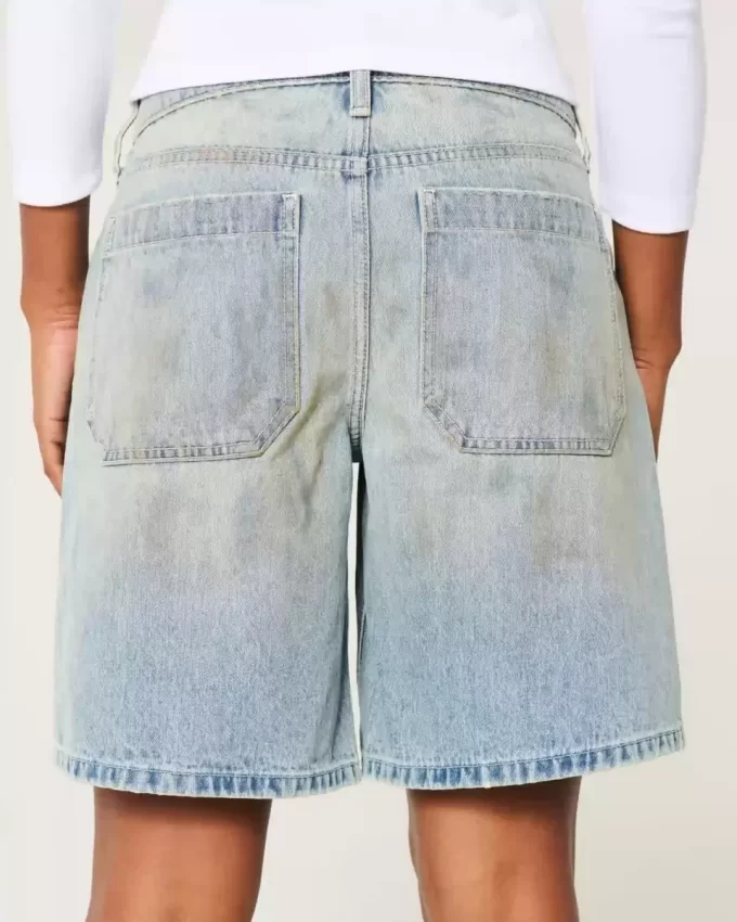 Χαμηλό ύψος φιμέ Mud Wash Baggy Jort Χαμηλό ύψος φιμέ Mud Wash Baggy Jort