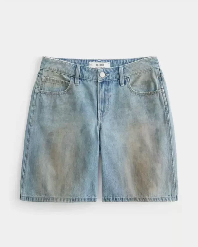Χαμηλό ύψος φιμέ Mud Wash Baggy Jort Χαμηλό ύψος φιμέ Mud Wash Baggy Jort