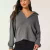 Πουλόβερ μεγάλου μεγέθους με φερμουάρ