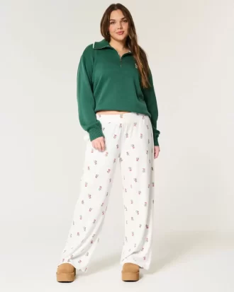 Άνετο παντελόνι πιτζάμα με φαρδύ πόδι