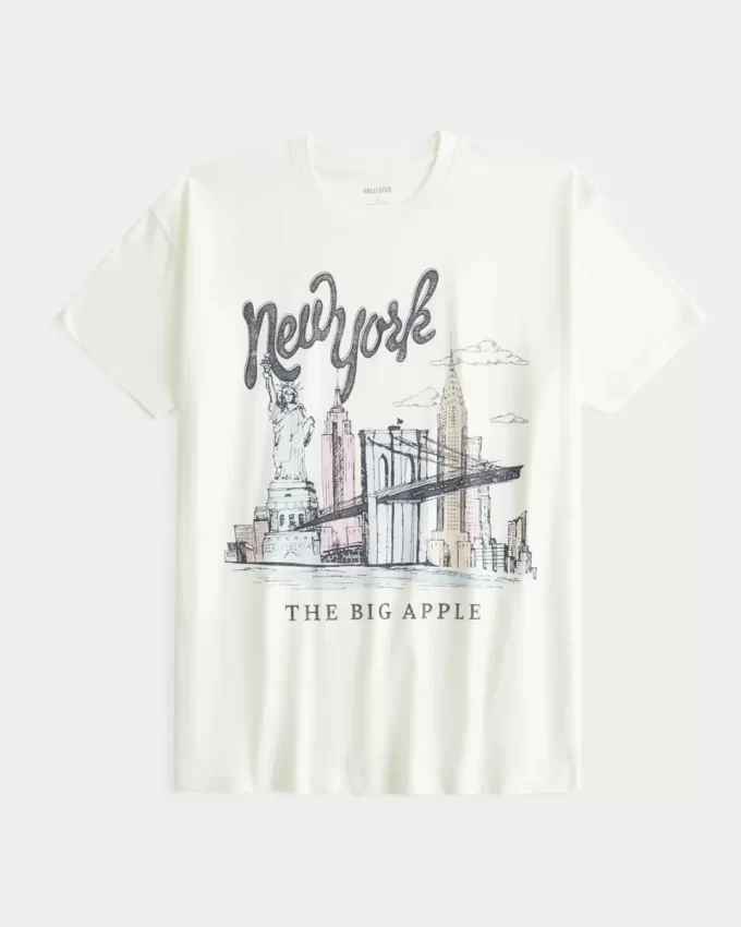Υπερμεγέθη γραφικό μπλουζάκι New York Υπερμεγέθη γραφικό μπλουζάκι New York