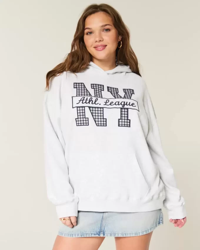 Υπερμεγέθη NY Graphic Hoodie Υπερμεγέθη NY Graphic Hoodie