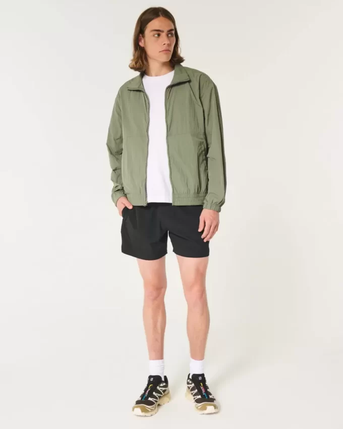 Nylon μπουφάν με φερμουάρ Nylon μπουφάν με φερμουάρ