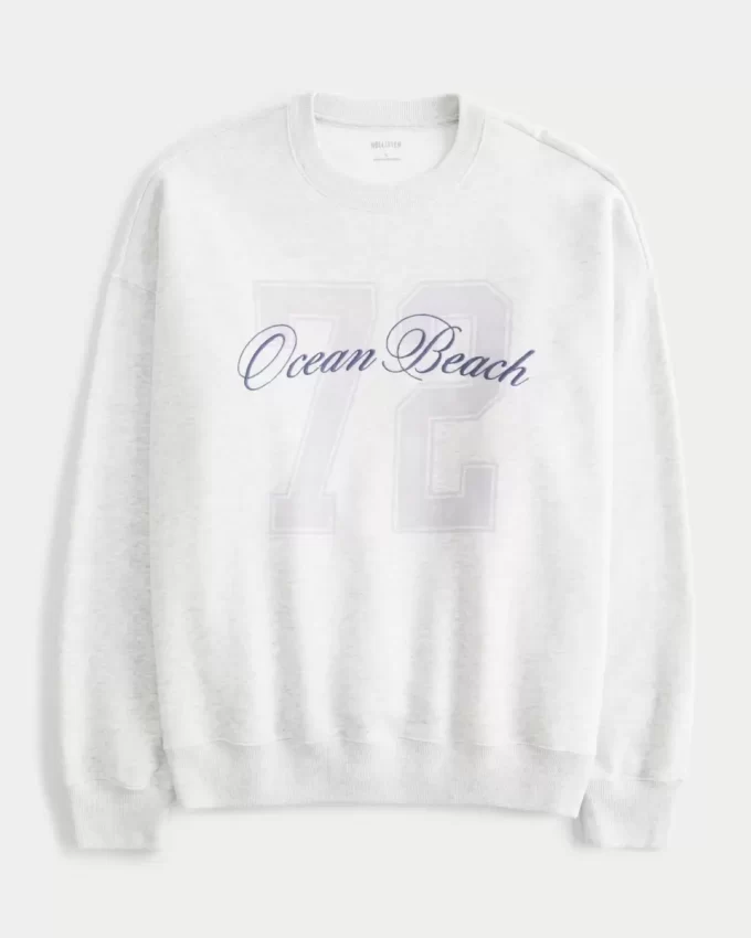Υπερμεγέθη φούτερ Ocean Beach Graphic Crew Υπερμεγέθη φούτερ Ocean Beach Graphic Crew