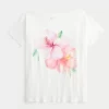 Γραφικό μπλουζάκι ιβίσκου off-the-Shoulder