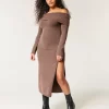 Μίντι πουλόβερ φόρεμα off-the-Shoulder Μίντι πουλόβερ φόρεμα off-the-Shoulder