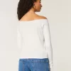 Γραφικό μπλουζάκι με δαντέλα Off-the-Shoulder Montauk Γραφικό μπλουζάκι με δαντέλα Off-the-Shoulder Montauk