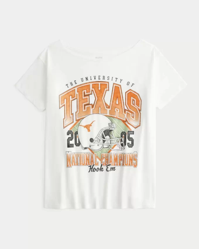 Off-the-Shoulder University of Texas στο Austin Longhorns Graphic Tee Off-the-Shoulder University of Texas στο Austin Longhorns Graphic Tee