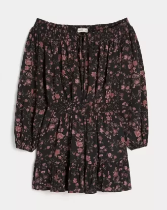 Πλεκτό φόρεμα On/Off-the-Shoulder Πλεκτό φόρεμα On/Off-the-Shoulder