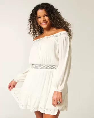 Πλεκτό φόρεμα On/Off-the-Shoulder Πλεκτό φόρεμα On/Off-the-Shoulder