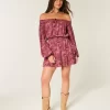 Πλεκτό φόρεμα On/Off-the-Shoulder Πλεκτό φόρεμα On/Off-the-Shoulder