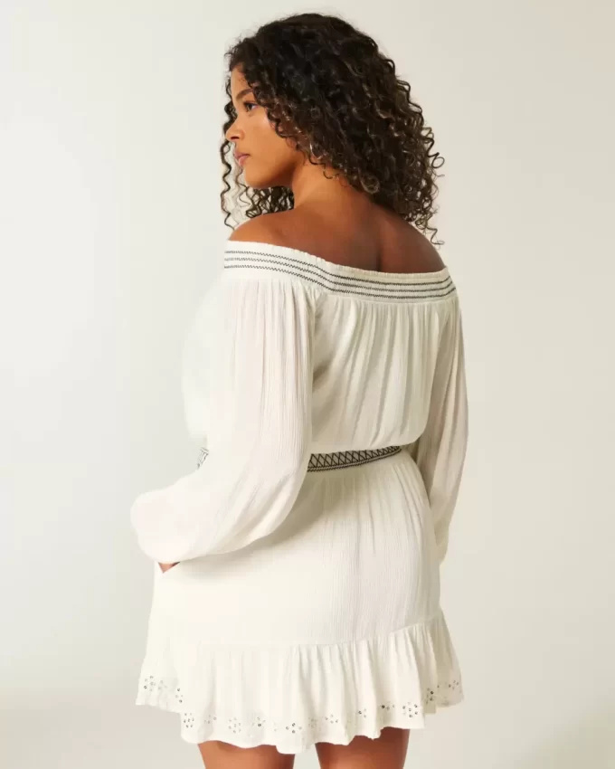 Πλεκτό φόρεμα On/Off-the-Shoulder Πλεκτό φόρεμα On/Off-the-Shoulder