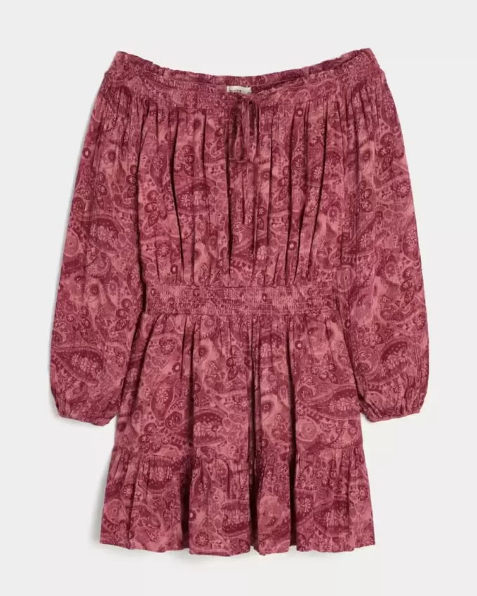 Πλεκτό φόρεμα On/Off-the-Shoulder Πλεκτό φόρεμα On/Off-the-Shoulder