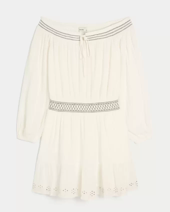Πλεκτό φόρεμα On/Off-the-Shoulder Πλεκτό φόρεμα On/Off-the-Shoulder