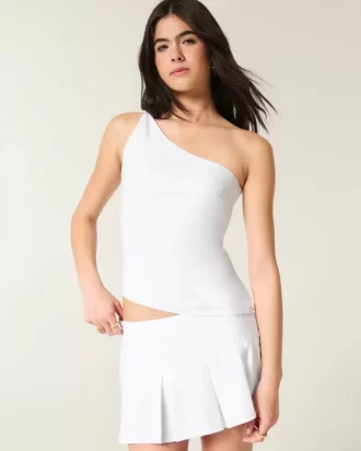 Λινό-Μείγμα με One-Shoulder Top Λινό-Μείγμα με One-Shoulder Top