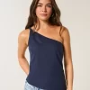 Λινό-Μείγμα με One-Shoulder Top Λινό-Μείγμα με One-Shoulder Top