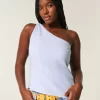Λινό-Μείγμα με One-Shoulder Top Λινό-Μείγμα με One-Shoulder Top