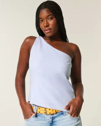 Λινό-Μείγμα με One-Shoulder Top