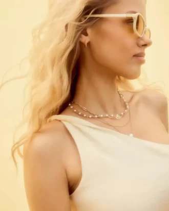 Λινό-Μείγμα με One-Shoulder Top