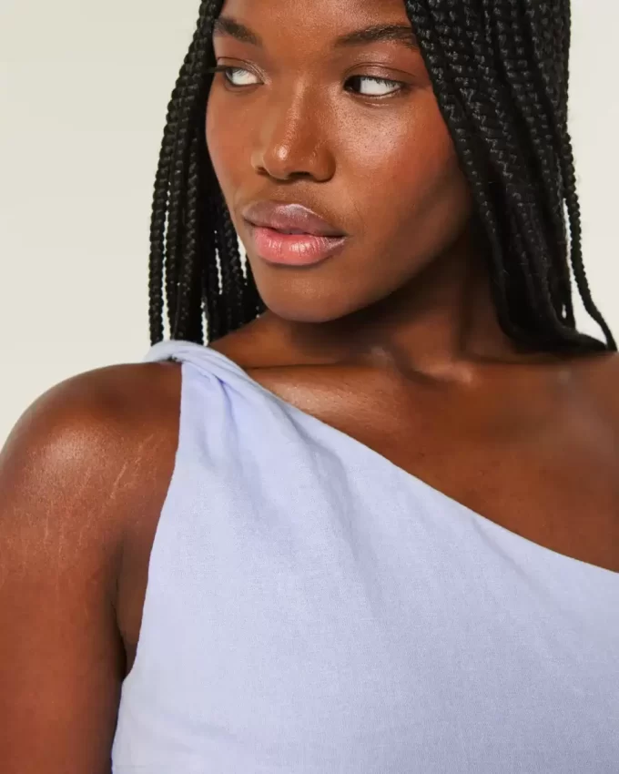 Λινό-Μείγμα με One-Shoulder Top Λινό-Μείγμα με One-Shoulder Top