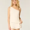 Λινό-Μείγμα με One-Shoulder Top Λινό-Μείγμα με One-Shoulder Top