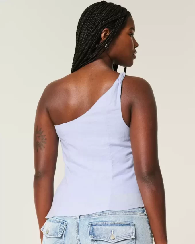 Λινό-Μείγμα με One-Shoulder Top Λινό-Μείγμα με One-Shoulder Top