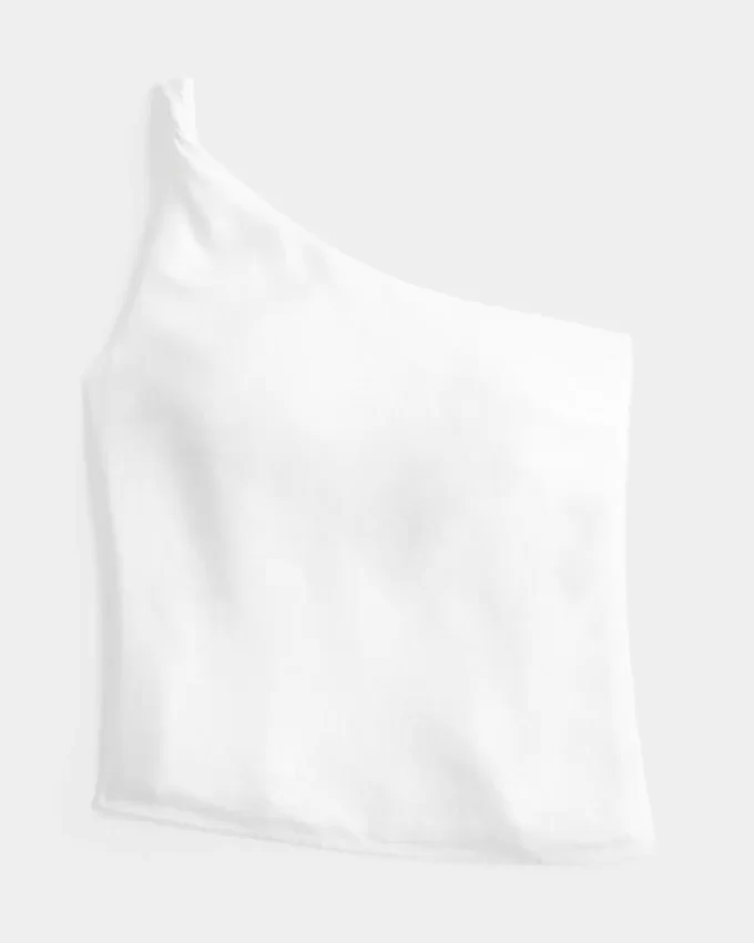 Λινό-Μείγμα με One-Shoulder Top Λινό-Μείγμα με One-Shoulder Top