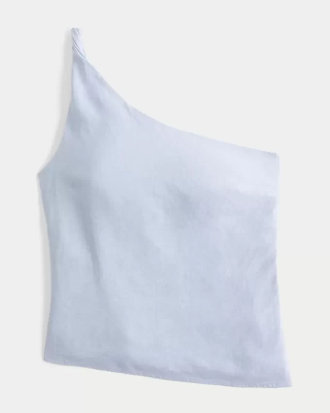 Λινό-Μείγμα με One-Shoulder Top Λινό-Μείγμα με One-Shoulder Top