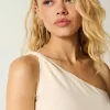 Λινό-Μείγμα με One-Shoulder Top Λινό-Μείγμα με One-Shoulder Top