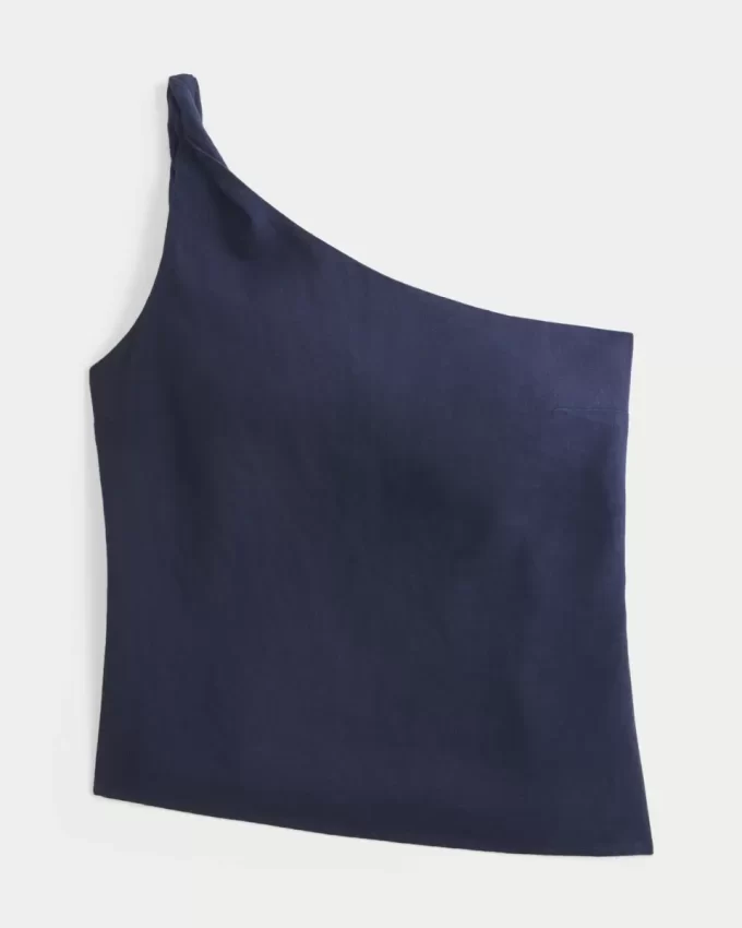 Λινό-Μείγμα με One-Shoulder Top Λινό-Μείγμα με One-Shoulder Top
