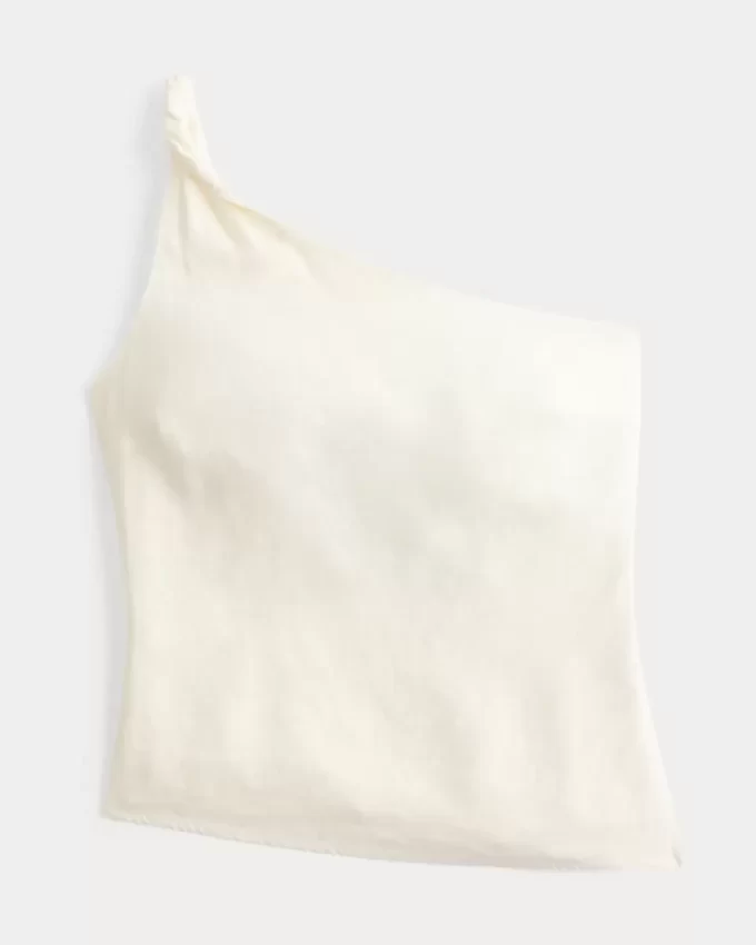 Λινό-Μείγμα με One-Shoulder Top Λινό-Μείγμα με One-Shoulder Top