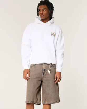 Καφέ τζιν σορτς Overdye Super Baggy