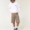 Καφέ τζιν σορτς Overdye Super Baggy Καφέ τζιν σορτς Overdye Super Baggy