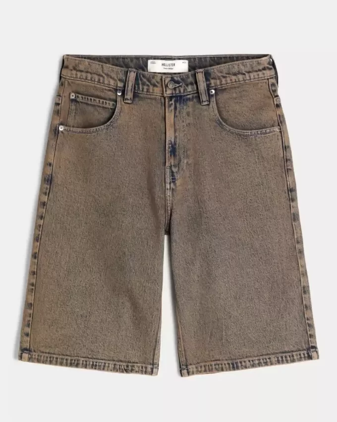 Καφέ τζιν σορτς Overdye Super Baggy Καφέ τζιν σορτς Overdye Super Baggy