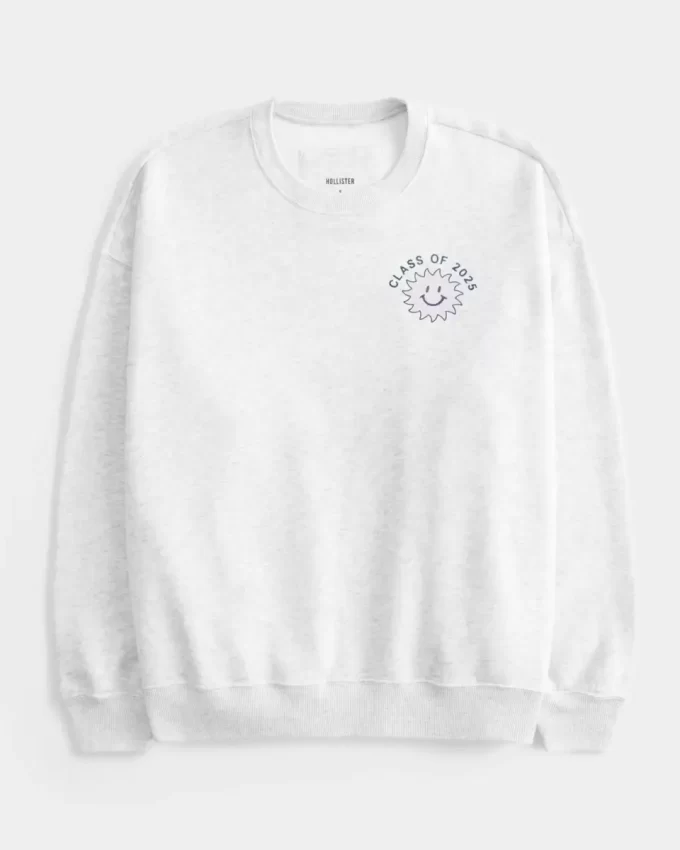 Φούτερ Oversized Class of 2025 Grad Graphic Crew Φούτερ Oversized Class of 2025 Grad Graphic Crew
