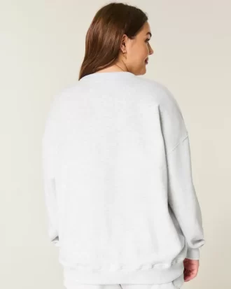 Oversized Heart Graphic Crew φούτερ