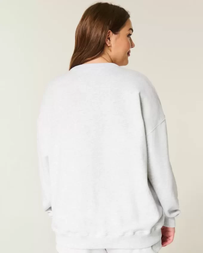 Oversized Heart Graphic Crew φούτερ