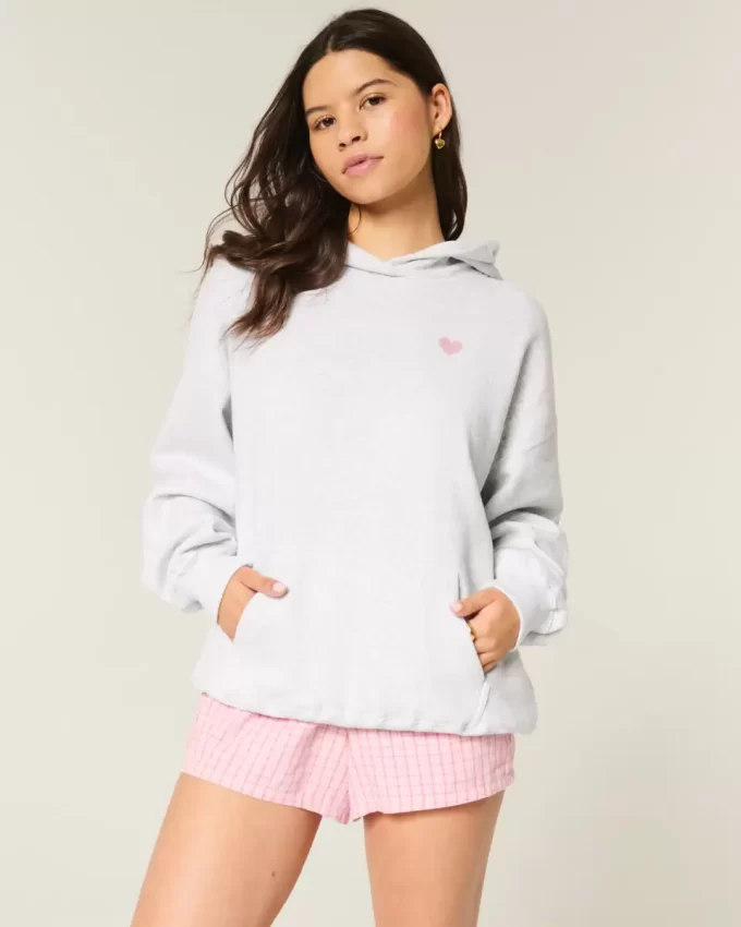Oversized I Heart LA Graphic Hoodie Oversized I Heart LA Graphic Hoodie